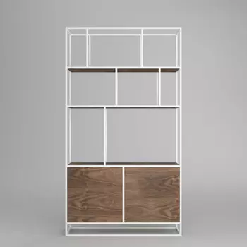Стеллаж Makella New White американский орех
