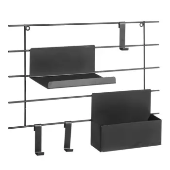 Стеллаж настенный черного цвета