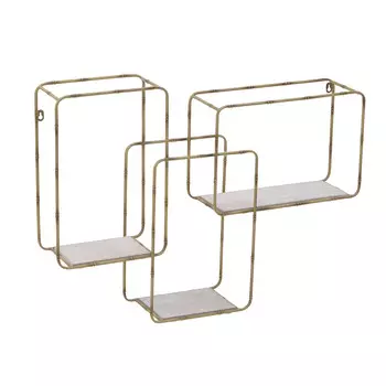 Стеллаж настенный золотого цвета