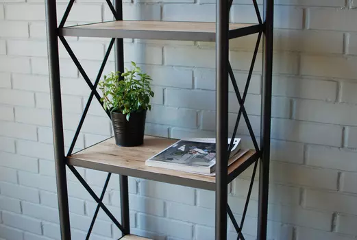 Стеллаж New York с дубовыми полками