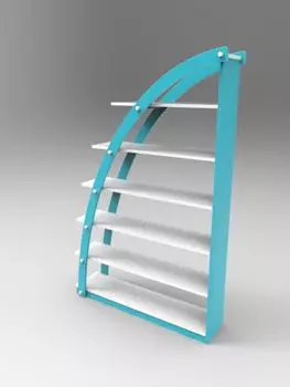 Стеллаж парус бирюзового цвета