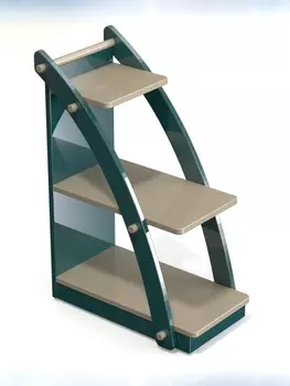 Стеллаж парус бирюзового цвета