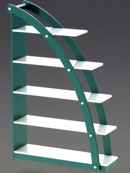 Стеллаж парус бирюзового цвета