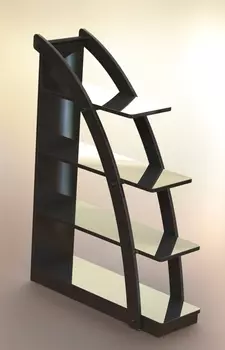 Стеллаж парус черного цвета