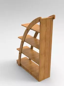 Стеллаж парус из массива дуба