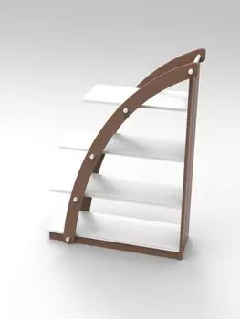 Стеллаж парус из массива сосны