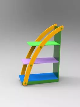 Стеллаж парус из массива сосны