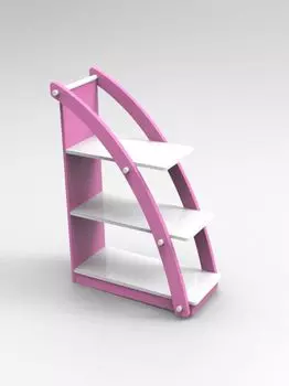 Стеллаж "Парус" к10 пастельно-розовый