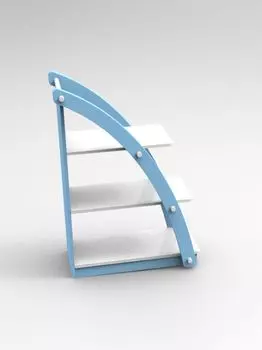 Стеллаж "Парус" к10 пастельно-синий