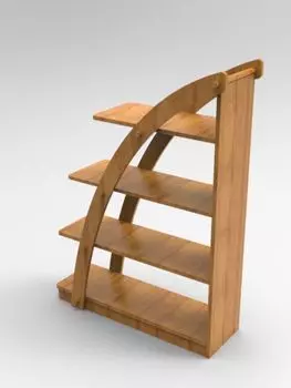 Стеллаж парус коричневого цвета