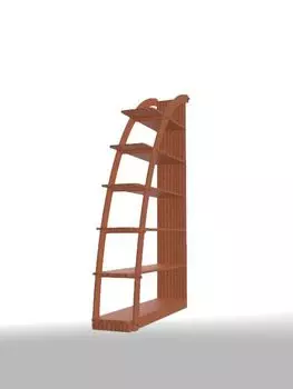 Стеллаж парус коричневого цвета