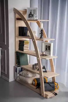 Стеллаж парус коричневого цвета