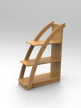 Стеллаж парус коричневого цвета