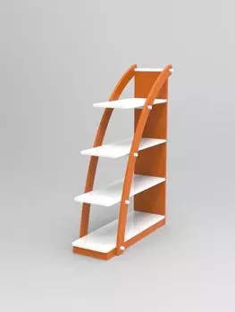 Стеллаж парус оранжевого цвета