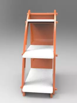 Стеллаж парус оранжевого цвета