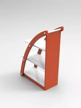 Стеллаж парус оранжевого цвета