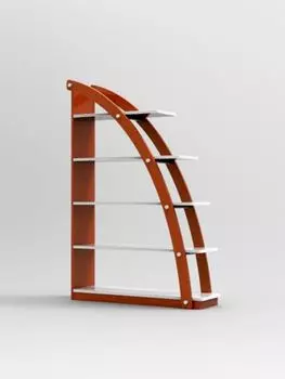 Стеллаж парус оранжевого цвета