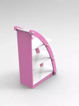 Стеллаж парус розового цвета
