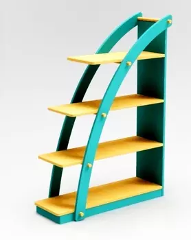 Стеллаж парус с белыми полками