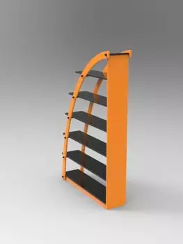 Стеллаж парус с черными полками