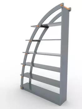 Стеллаж парус серого цвета