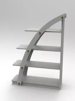 Стеллаж парус серого цвета