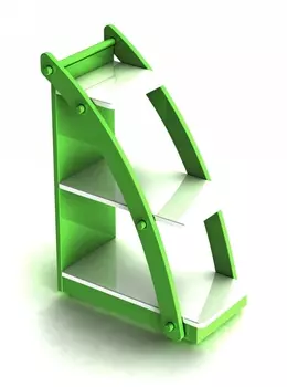 Стеллаж парус зеленого цвета