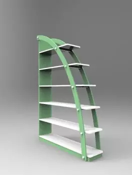 Стеллаж парус зеленого цвета