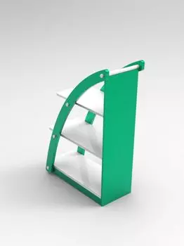 Стеллаж парус зеленого цвета