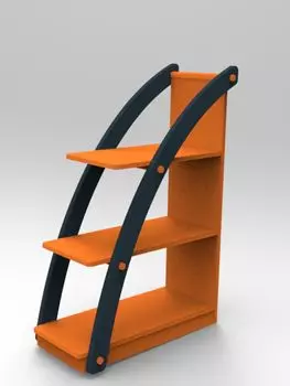 Стеллаж парус желтого цвета