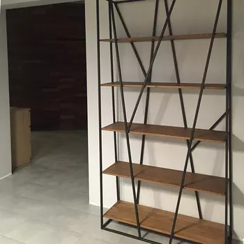 Стеллаж Powell Black темный дуб