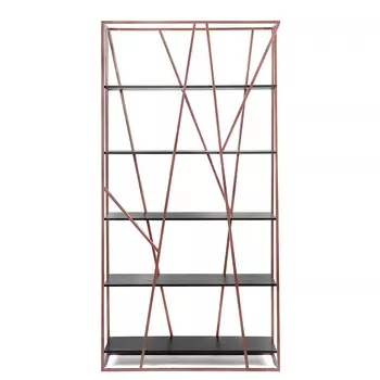 Стеллаж Powell Copper черный дуб