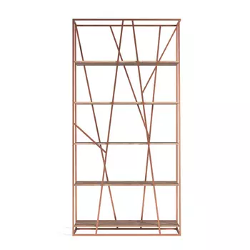Стеллаж Powell Copper цвета американского ореха