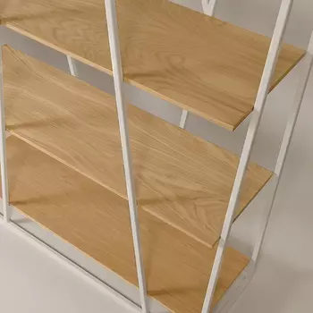 Стеллаж Powell White светлый дуб