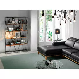 Стеллаж с полками цвета орех