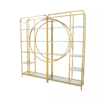 Стеллаж со стеклянными полками