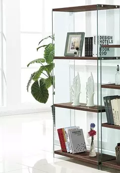 Стеллаж со стеклянными полками большой