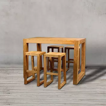 Стол барный Bella из массива тикового дерева