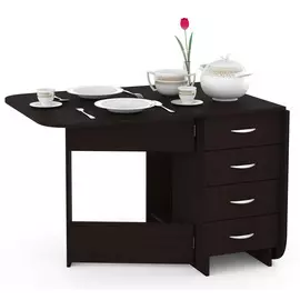 Стол-книжка глория с ящиками цвета венге