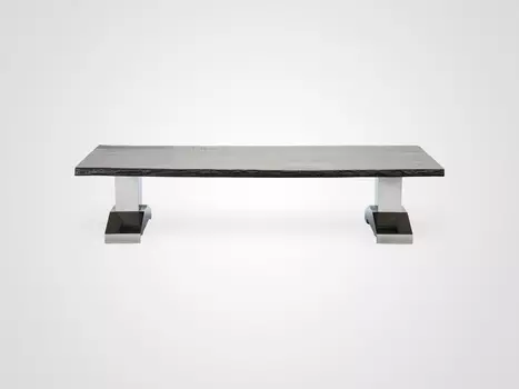 Стол кофейный (акация) прямоугольный на стальных ножках