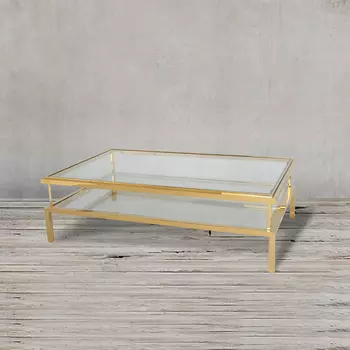 Стол кофейный со стеклянными поверхностями