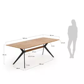 Стол обеденный Amethyst 160 цвета античный дуб