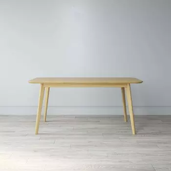 Стол обеденный Elia с подстольем из массива цвета натурального дуба 140х80