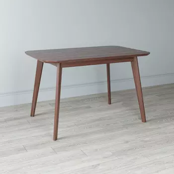 Стол обеденный Elia с подстольем из массива цвета темный орех 140х80