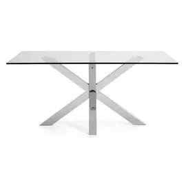 Стол обеденный Julia Grup Arya со стеклянное столешницей