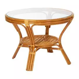 Стол обеденный коньячного цвета