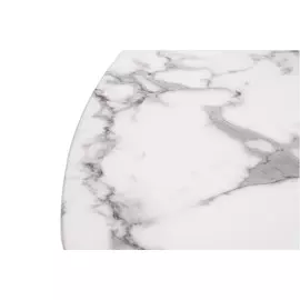 Стол обеденный овальный Pearl White с белой столешницей