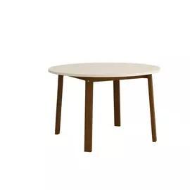 Стол обеденный сканди с бежевой столешницей