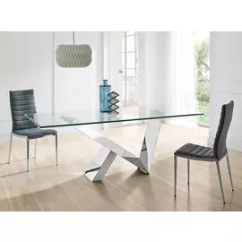 Стол обеденный со стеклянной столешницей