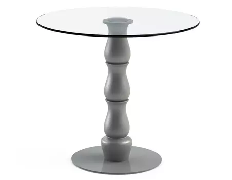 Стол обеденный "Vesper Silver" со столешницей из закаленного стекла